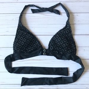 💰4/$25 Bisou Bisou Black Bikini Top